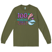 Army Green 100 mermazing days of school Long Sleeve Tee - Artiststas