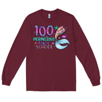 Burgundy 100 mermazing days of school Long Sleeve Tee - Artiststas