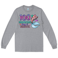 Heather Grey 100 mermazing days of school Long Sleeve Tee - Artiststas