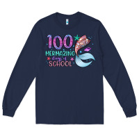Navy 100 mermazing days of school Long Sleeve Tee - Artiststas