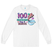 White 100 mermazing days of school Long Sleeve Tee - Artiststas
