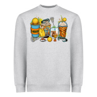 Heather Grey lacrosse coffee cups Heavyweight Sweatshirt - Zillion Design Studio