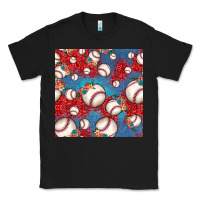 Black baseball paisley and jean pattern, baseball seamless pattern Classic Tee - JahusDesignShop