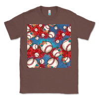 Chestnut baseball paisley and jean pattern, baseball seamless pattern Classic Tee - JahusDesignShop