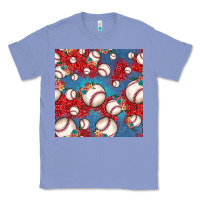 Colony Blue baseball paisley and jean pattern, baseball seamless pattern Classic Tee - JahusDesignShop