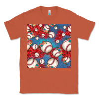 Copper baseball paisley and jean pattern, baseball seamless pattern Classic Tee - JahusDesignShop