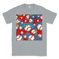 Heather Grey baseball paisley and jean pattern, baseball seamless pattern Classic Tee - JahusDesignShop