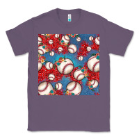Lavender baseball paisley and jean pattern, baseball seamless pattern Classic Tee - JahusDesignShop