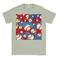 Matcha baseball paisley and jean pattern, baseball seamless pattern Classic Tee - JahusDesignShop