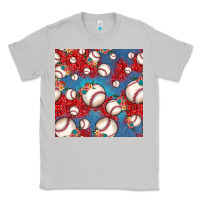 Moon Dust baseball paisley and jean pattern, baseball seamless pattern Classic Tee - JahusDesignShop