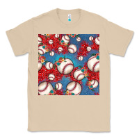 Mushroom baseball paisley and jean pattern, baseball seamless pattern Classic Tee - JahusDesignShop