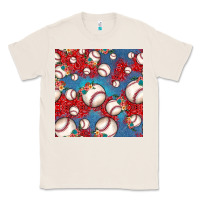 Natural baseball paisley and jean pattern, baseball seamless pattern Classic Tee - JahusDesignShop