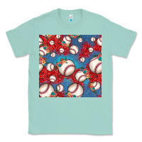 Seafoam baseball paisley and jean pattern, baseball seamless pattern Classic Tee - JahusDesignShop
