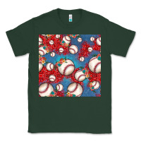Sports Green baseball paisley and jean pattern, baseball seamless pattern Classic Tee - JahusDesignShop
