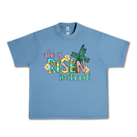 Pebble Blue He is risen indeed Easter Urban Heavy Tee - CowGirlArtShop