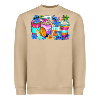 Mushroom stitch summer coffee cups Heavyweight Sweatshirt - Zillion Design Studio
