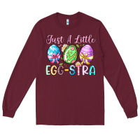 Burgundy just a little egg stra Long Sleeve Tee - Artiststas