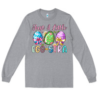 Heather Grey just a little egg stra Long Sleeve Tee - Artiststas