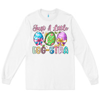 White just a little egg stra Long Sleeve Tee - Artiststas