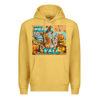 Antique Gold Hello Fall Premium Hoodie - LillyAllenDesigns
