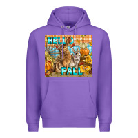 Purple Hello Fall Premium Hoodie - LillyAllenDesigns