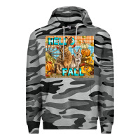 Slate Camo Hello Fall Premium Hoodie - LillyAllenDesigns