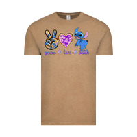 Vintage Coffee peace love stitch Vintage Tee - texasbilliewilder
