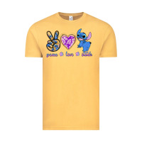 Vintage Mustard peace love stitch Vintage Tee - texasbilliewilder