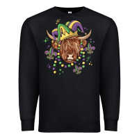 Black mardi gras cow Premium Sweatshirt - MaliasSmallBusiness