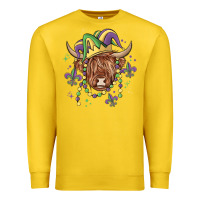 Lemon mardi gras cow Premium Sweatshirt - MaliasSmallBusiness