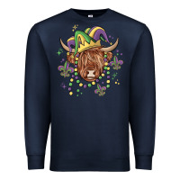 Navy mardi gras cow Premium Sweatshirt - MaliasSmallBusiness