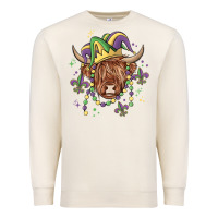 Sandshell mardi gras cow Premium Sweatshirt - MaliasSmallBusiness