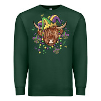 Sports Green mardi gras cow Premium Sweatshirt - MaliasSmallBusiness