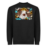 Black cowhide leopard calf Heavyweight Sweatshirt - RanaPortraitStore