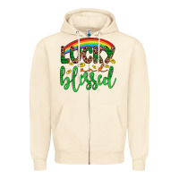 Sandshell Western St. Patrick's Rainbow Lucky And Blessed Zipper Hoodie - Artiststas