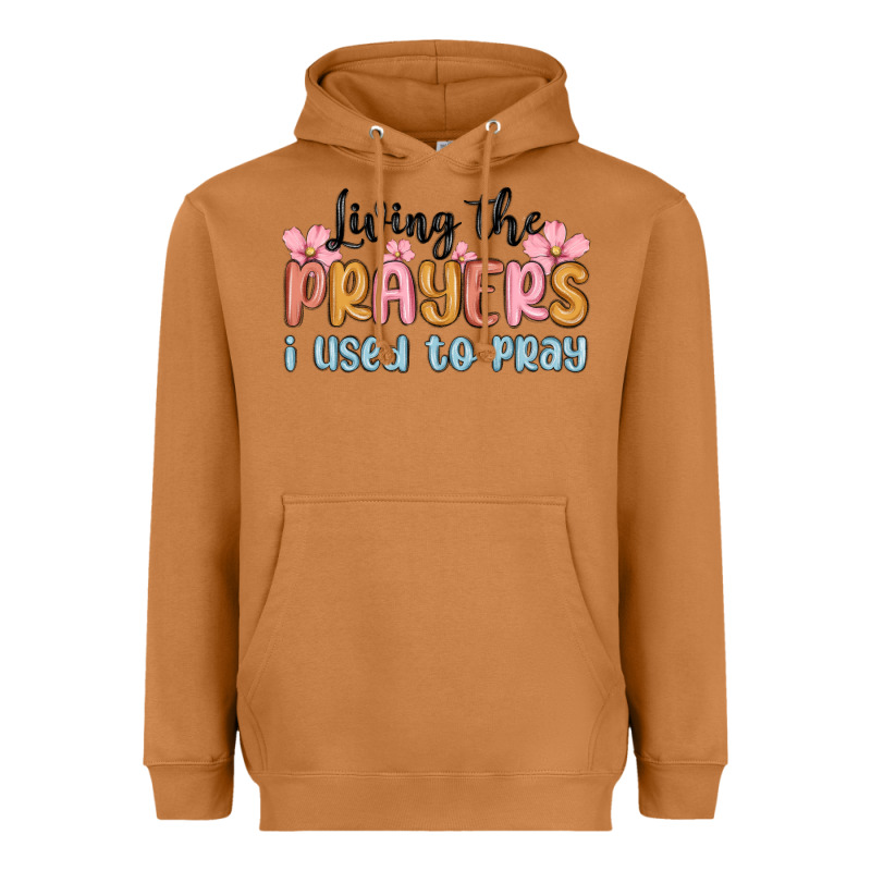 Living The Prayers I Used To Pray Heavyweight Hoodie by MaliasSmallBusiness | Teevron