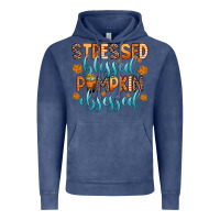 Vintage Denim stressed blessed pumpkin obsessed Vintage Hoodie - Zillion Design Studio