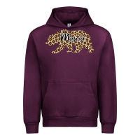 Mauve Wine Mama Leopard Urban Hoodie - Bettercallsaul