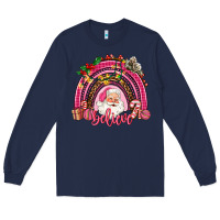Navy pink christmas believe  rainbow Long Sleeve Tee - AdoDesignShop