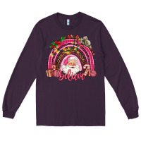 Plum pink christmas believe  rainbow Long Sleeve Tee - AdoDesignShop
