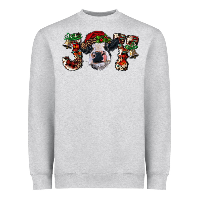 Christmas Joy With Heifer Cow Heavyweight Sweatshirt by RanaPortraitStore | Teevron