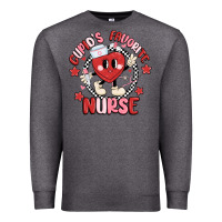 Charcoal Heather cupids favorite nurse Premium Sweatshirt - MaliasSmallBusiness