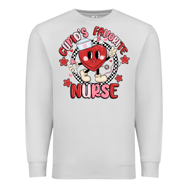 Cupids Favorite Nurse Premium Sweatshirt by MaliasSmallBusiness | Teevron