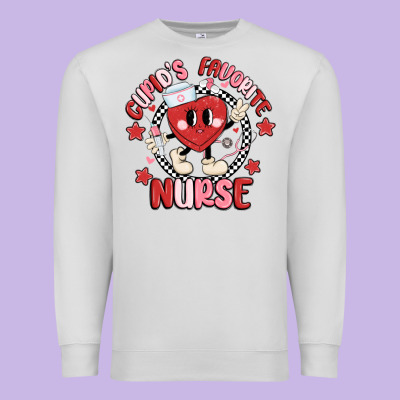 Cupids Favorite Nurse Premium Sweatshirt Designed By Maliassmallbusiness