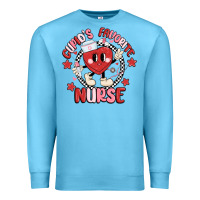 Ocean Blue cupids favorite nurse Premium Sweatshirt - MaliasSmallBusiness