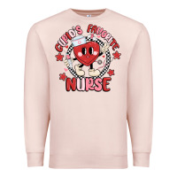 Pale Pink cupids favorite nurse Premium Sweatshirt - MaliasSmallBusiness