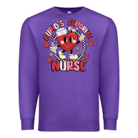 Purple cupids favorite nurse Premium Sweatshirt - MaliasSmallBusiness