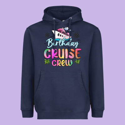 Birthday Cruise Crew Heavyweight Hoodie Designed By Maliassmallbusiness