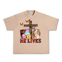 He Lives Easter Day Urban Heavy Tee | Teevron