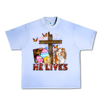 Grape Ice He lives Easter Day Urban Heavy Tee - CowGirlArtShop